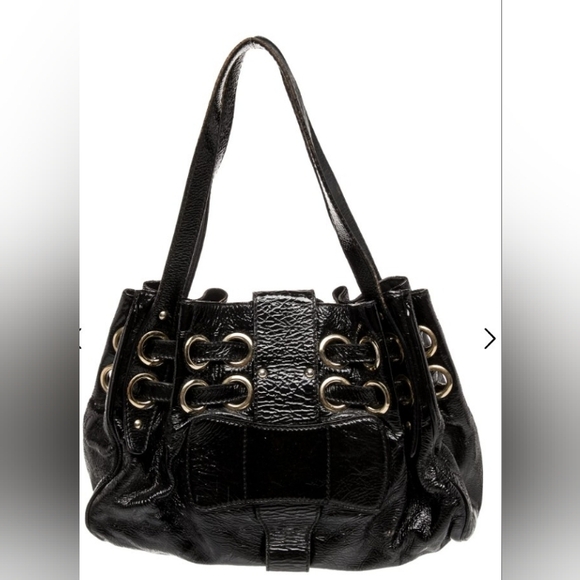 Jimmy Choo Shiny Black Shoulder Bag - Picture 4 of 7